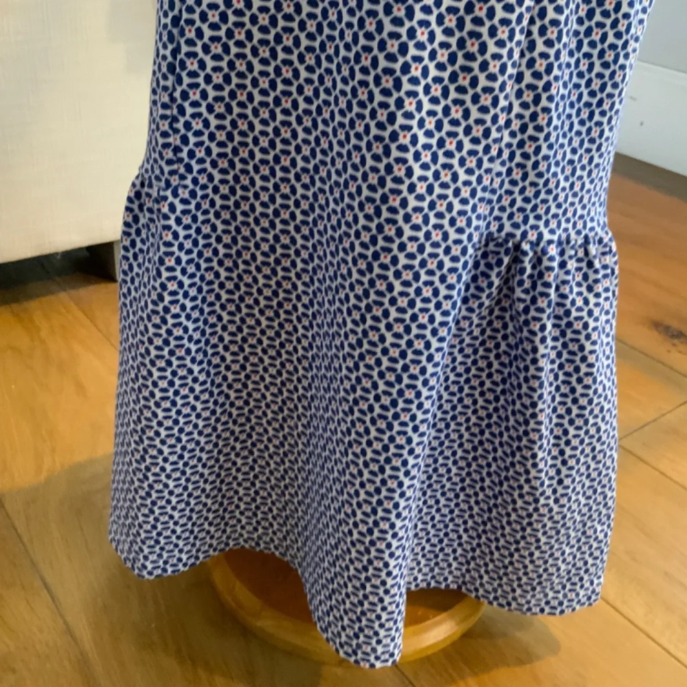 Janie & Jack Blue, White and Red flower pattern dress Size 10